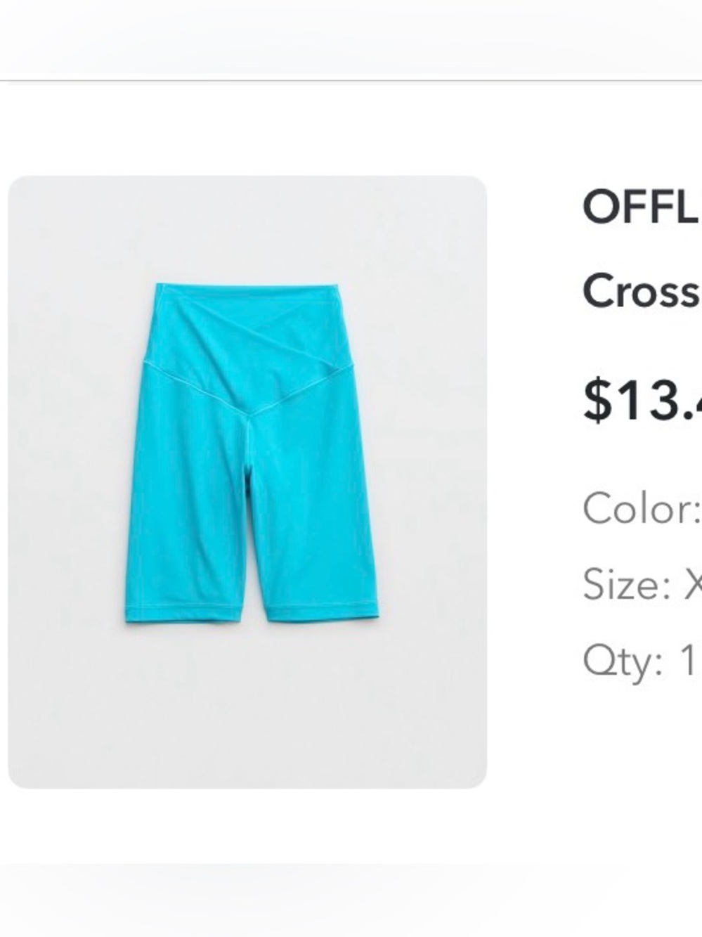 Aerie Crossover High-Waisted Active Bike Shorts